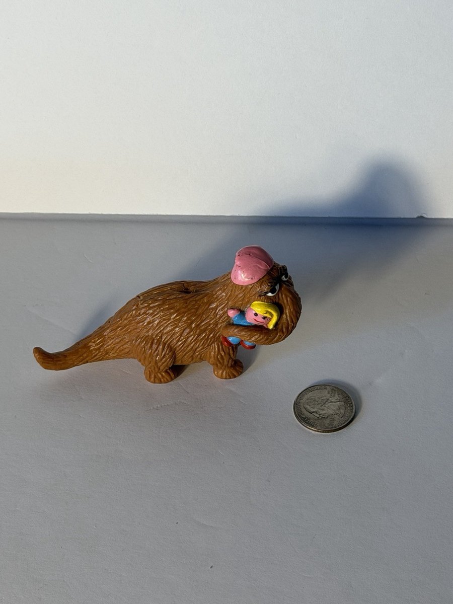 Snuffleupagus pvc figure with nightcap and doll very cute see pics description