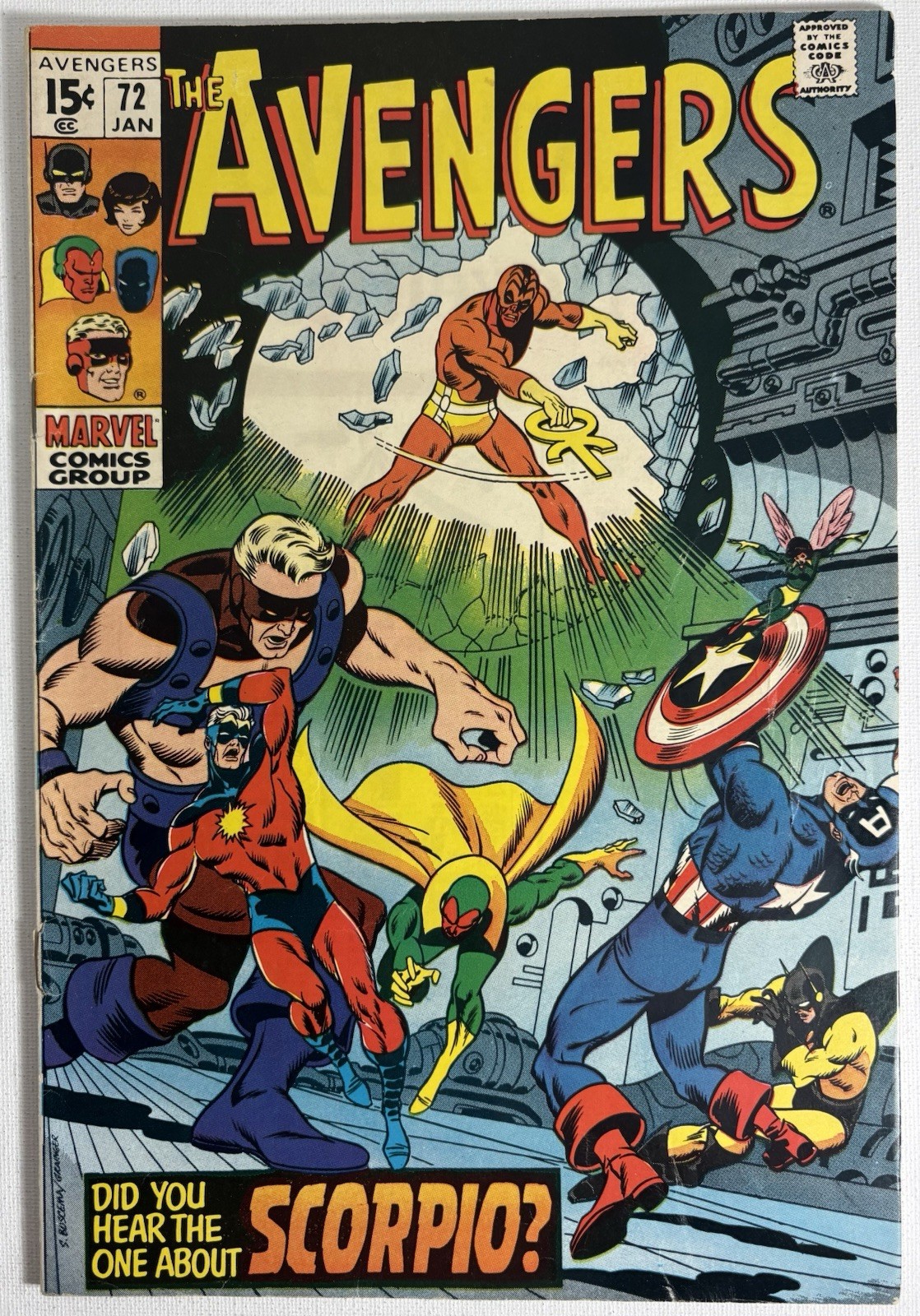 The Avengers #72 (1970); "Hai sentito quello sullo Scorpione?"