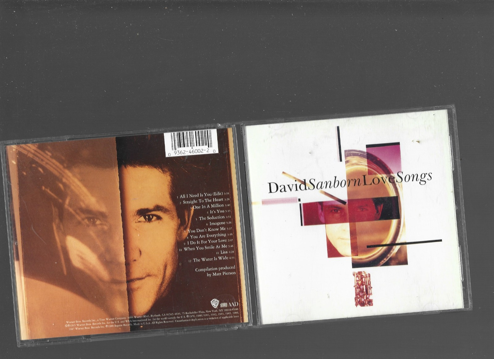 David Sanborn - Love Songs CD 1995 Jazz Warner Bros. Records