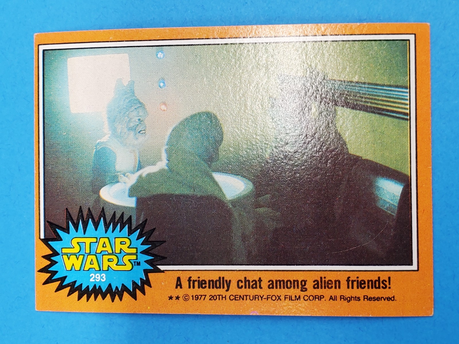 1977 TOPPS STAR WARS CARD #293 SERIE ARANCIONE GRADO MEDIO OTTIMA VG-EX ECCELLENTE