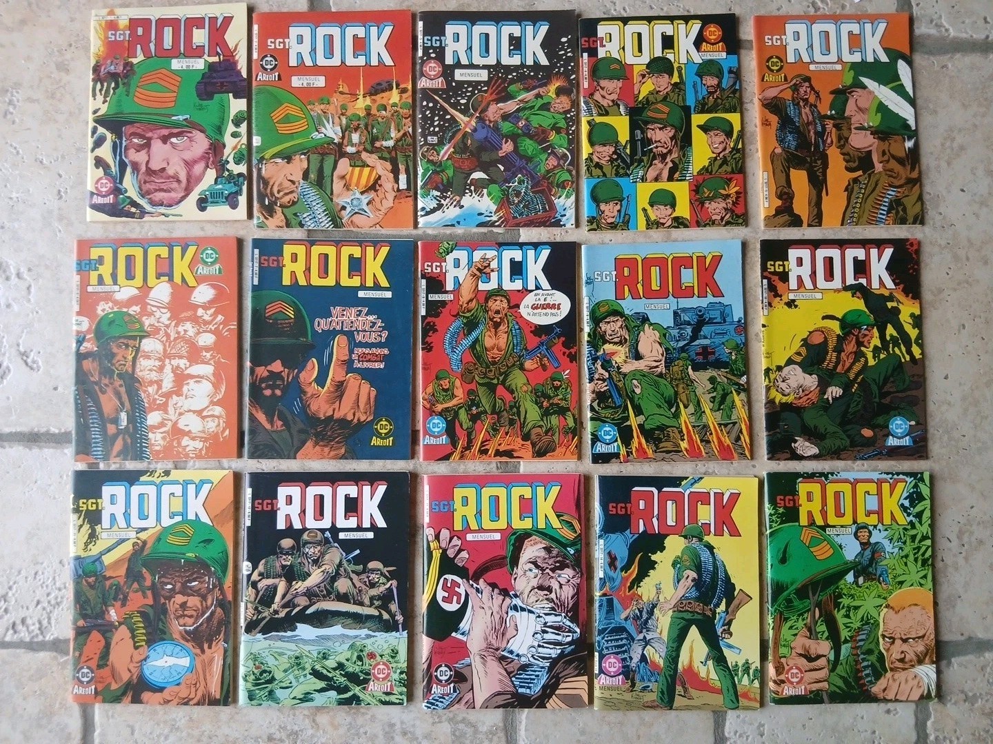 SERGENT ROCK / JOE KUBERT AREDIT SERIE COMPLETE 1 A 15  PARFAIT ETAT 1986-1987