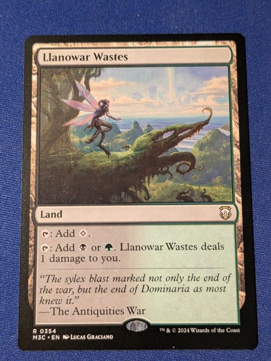 Llanowar Wastes Modern Horizons 3 Commander #354 quasi nuovo MTG