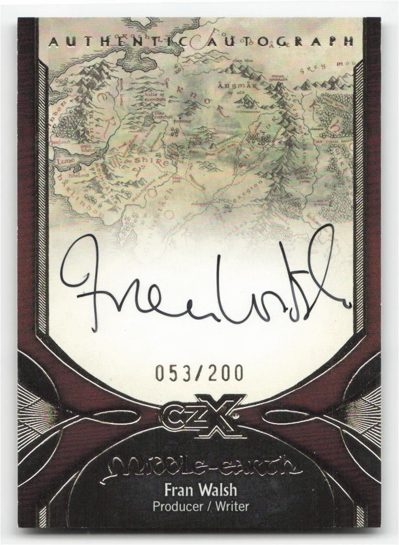 Cryptozoic CZX Middle Earth FW Fran Walsh Autograph 053/200 Made