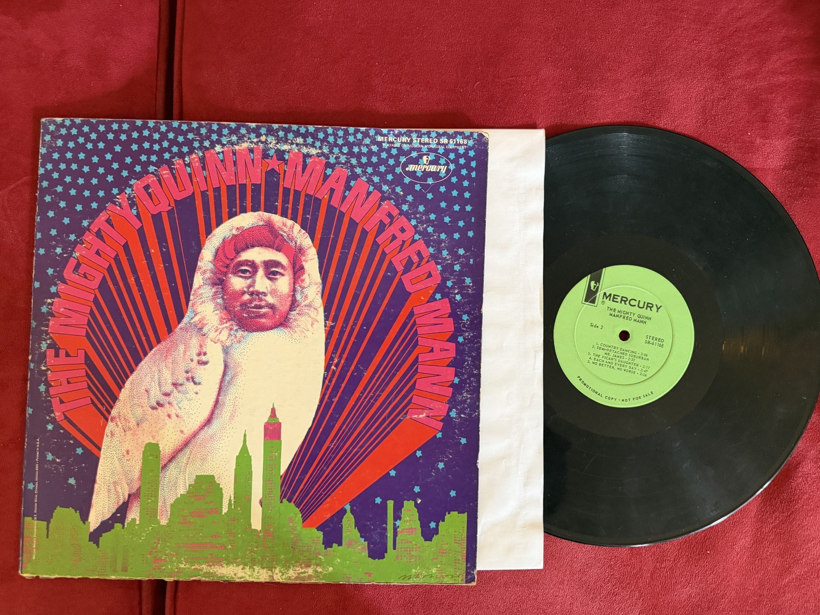 MANFRED MANN The Mighty Quinn Vinyl LP Record Green Mercury Label Original!