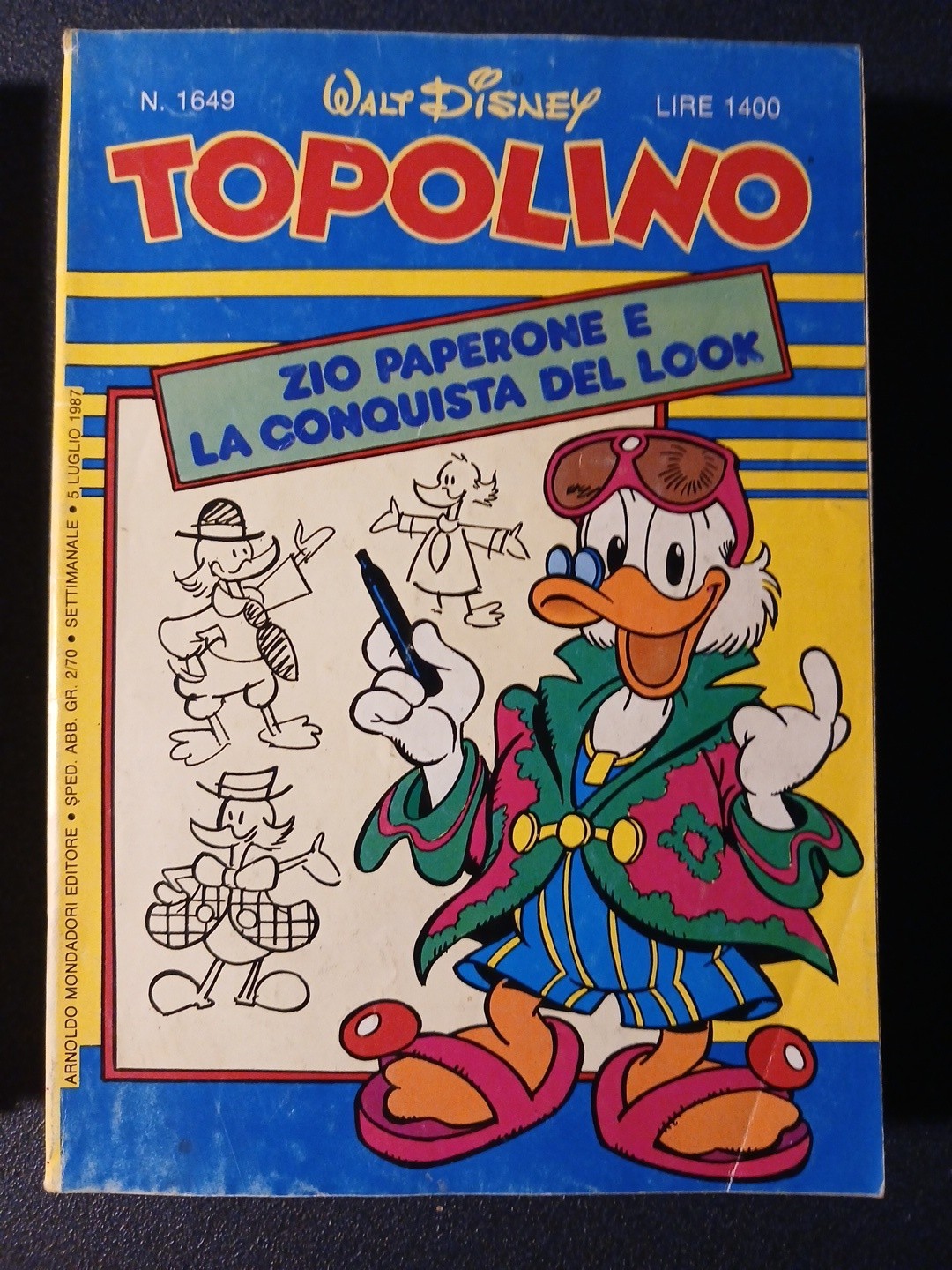 Topolino nr.1649 (edizioni Mondadori,1987)