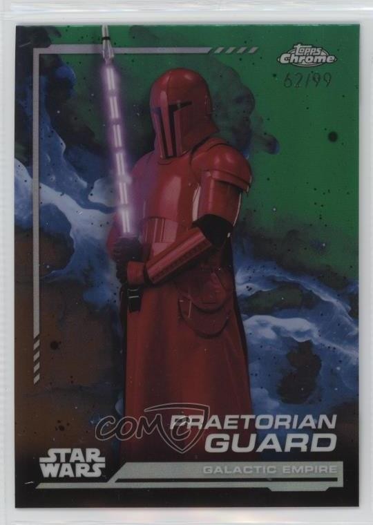 2024 Topps Chrome Star Wars Kashyyyk Green Refractor 62/99 Praetorian Guard 07uj