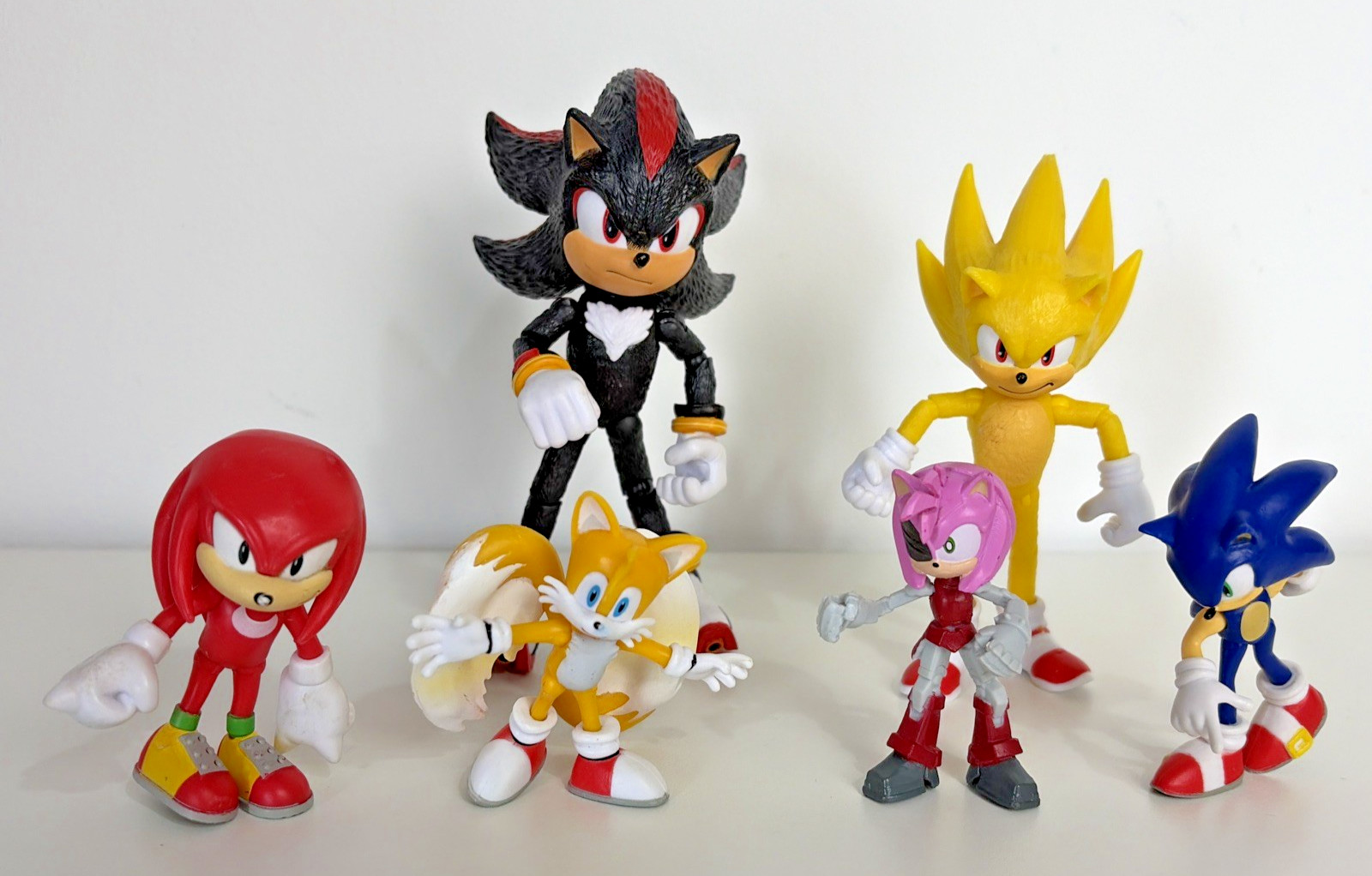 Lotto 6 Figurine Sonic The Hedgehog JAKKS Sega Ombra Ariticolata