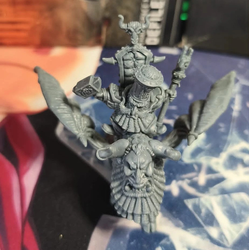 Seigneur Sorcier d'Hashut sur Lammasu / 3D / The Old World / Chaos Dwarf