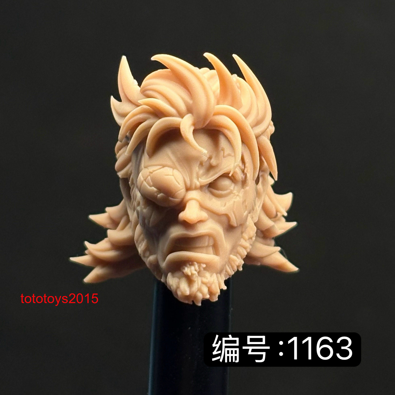 Modellino scultura testa uomo malvagio invincibile 1:6 1:12 1:18 per action figure 12"6" 3,75"