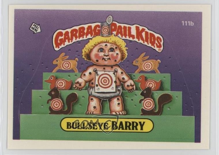 1986 Topps Garbage Pail Kids Series 3 Bullseye Barry (Two Star Back) #111b 12zm