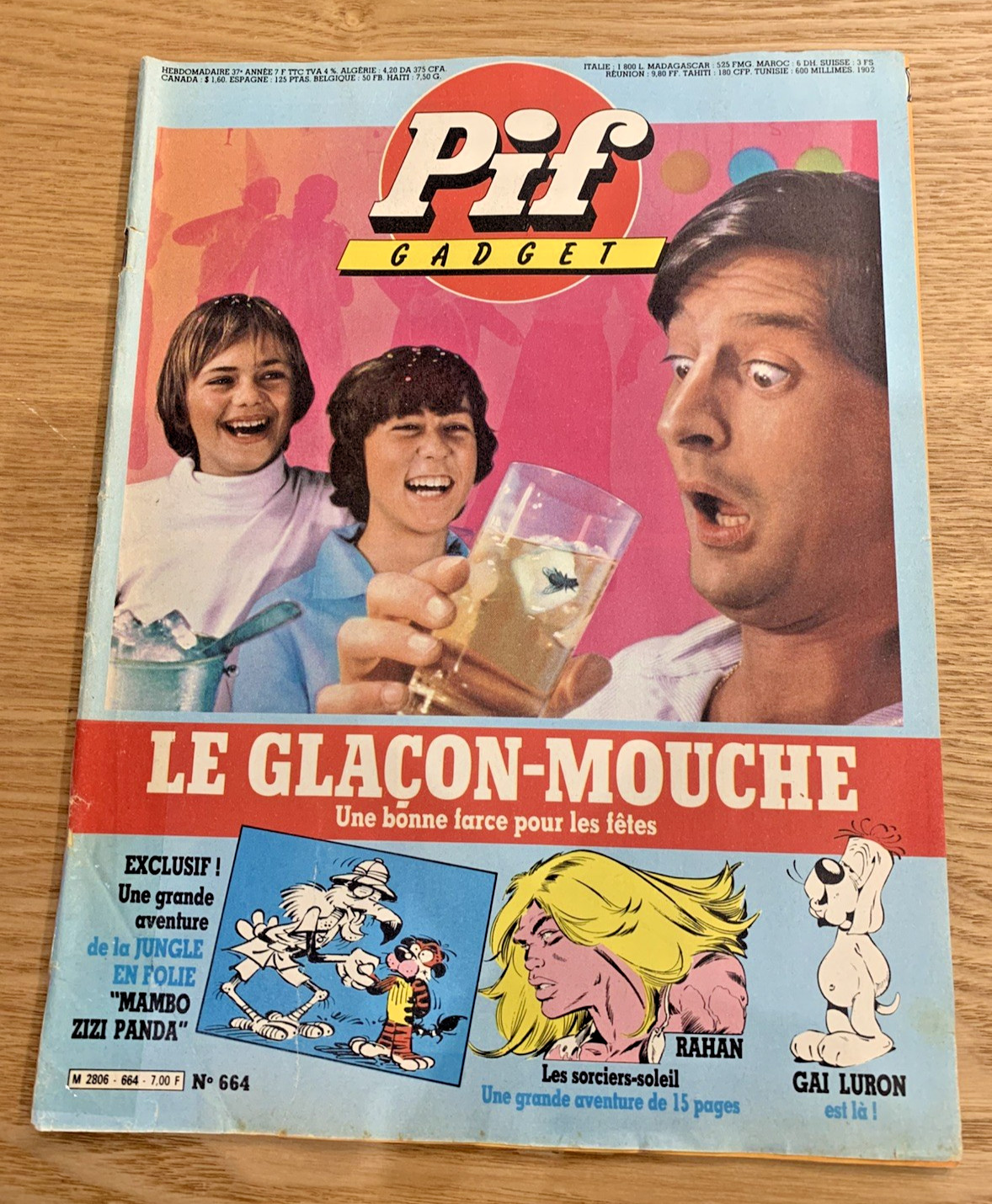 Vintage PIF GADGET Magazine No. 664 (1981) - "Le Glaçon-Mouche" - French Comic
