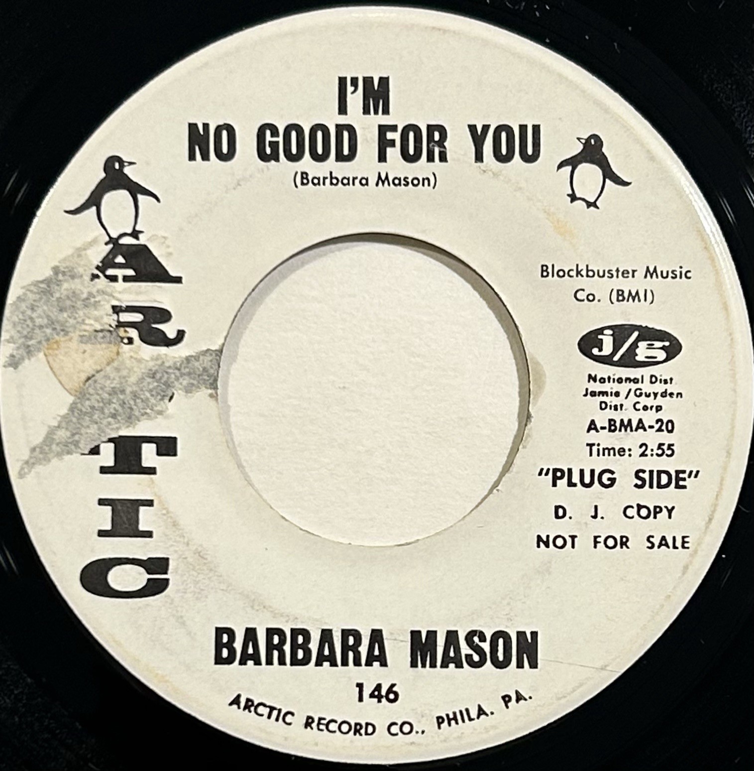 Barbara Mason – I'm No Good For You – ARCTIC - 146 – 1968 45 RPM 7" Promo Single