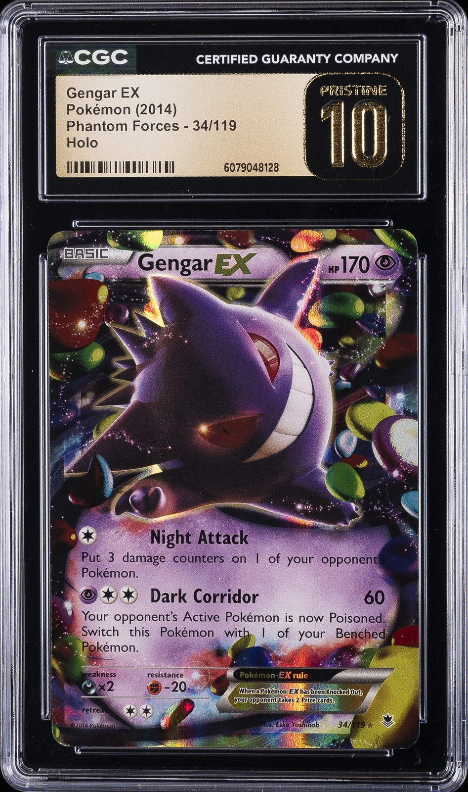 2014 Phantom Forces #34/119 Gengar EX CGC 10
