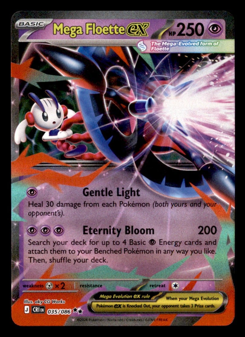 Mega Floette ex Holo Doppia Rara ME04: Chaos Rising 035/086 NM