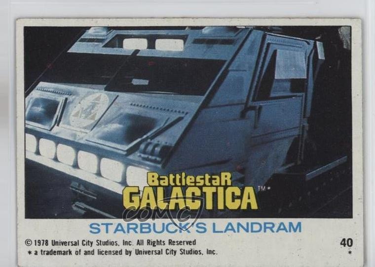 1978 Topps Battlestar Galactica Starbuck's Landram #40 13in