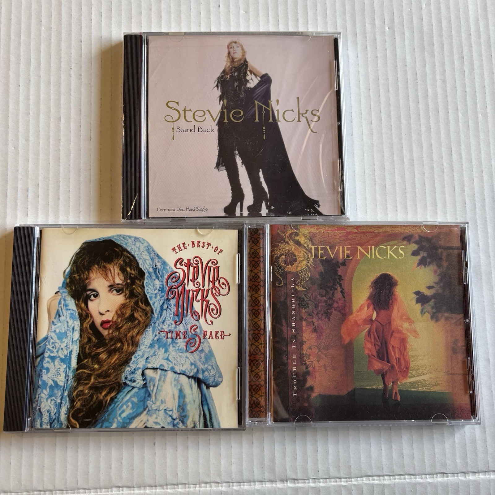 Stevie Nicks 3 CD LOT Stand Back TROUBLE IN SHANGRI-LA Time Space READ