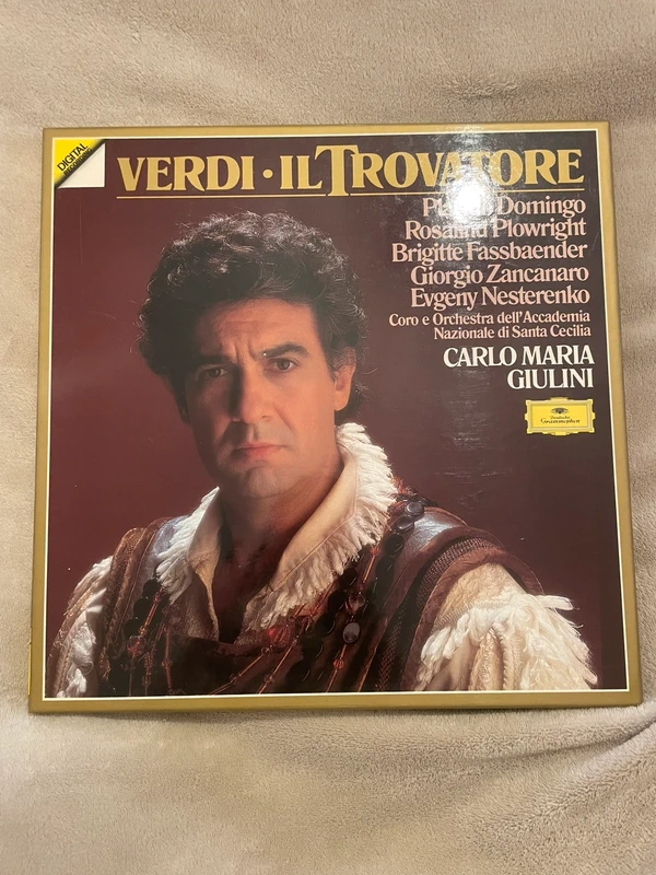 Coffret 3 LP Vinyle - Verdi : Il Trovatore - Giulini / Domingo (1984, DG 413 355-1)