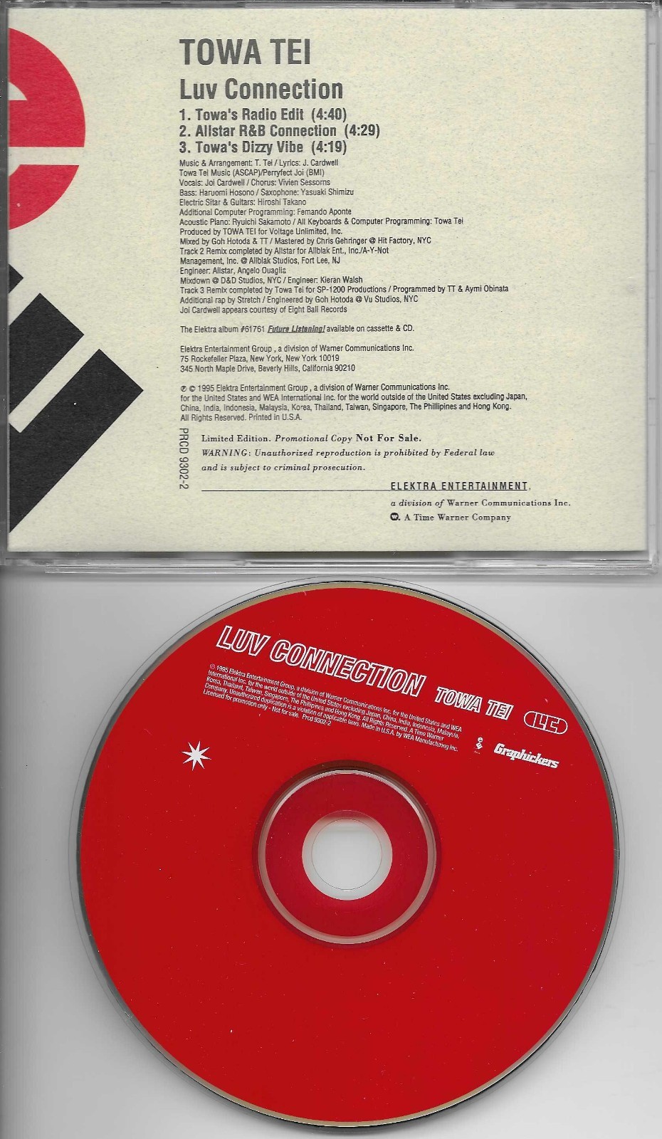 Deee Lite TOWA TEI Luv Connection RADIO EDIT MISSPRESS Verson PROMO DJ CD single