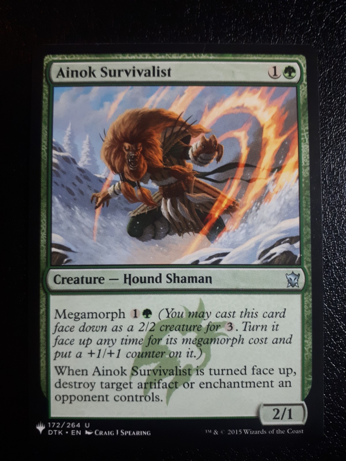 MTG  magic the gathering Ainok Survivalist Mystery Booster /the list NM B27