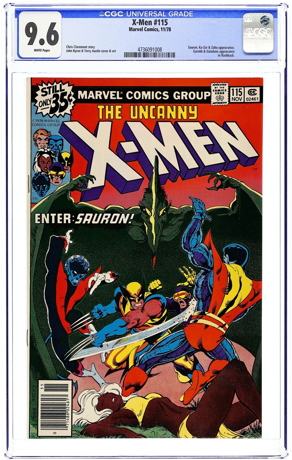 Uncanny X-Men #115 CGC 9.6 1978 4736091008
