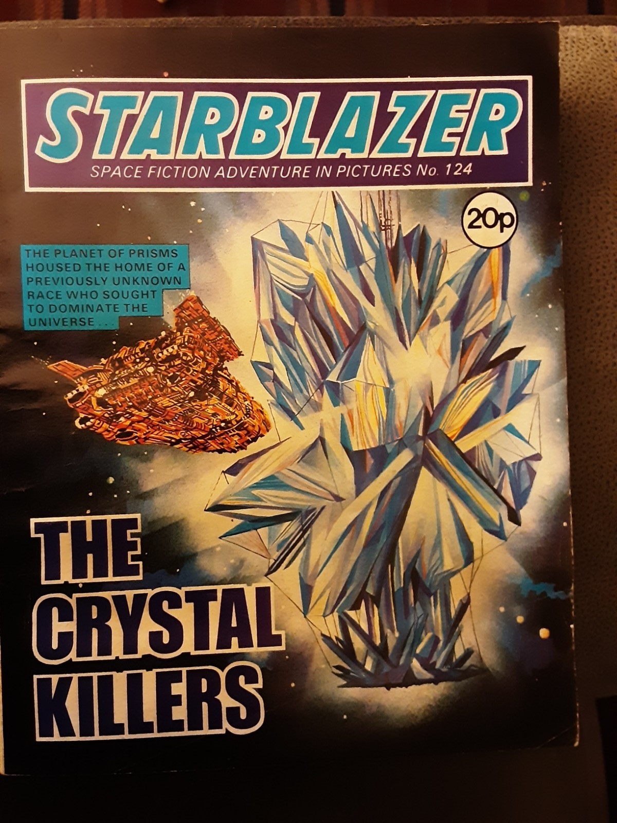 STARBLAZER SPACE FICTION ADVENTURE COMIC NO 124 "THE CRYSTAL KILLERS" FROM  1984