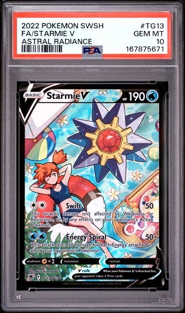 PSA 10 Starmie V TG13/TG30 Pokemon Radianza Astrale Galleria Allenatore