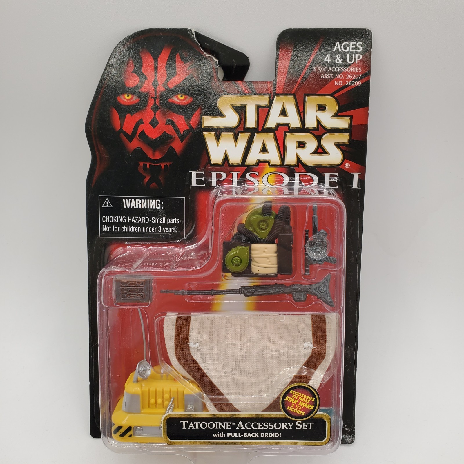 Star Wars Episode I Tatooine Accessory Set SEALED Heavily Damaged Card / Opener
