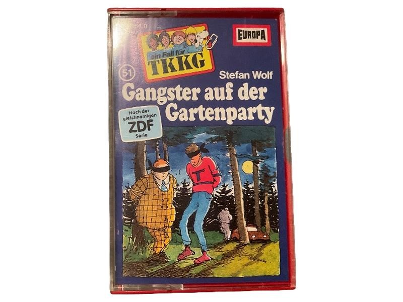 EUROPA TKKG Audiolibro Bambini Gangster auf der Gartenparty Cassetta