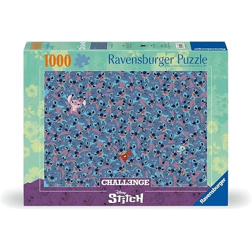 Ravensburger - Puzzle 1000 Pezzi Disney Stitch Challenge, Adulti 70x50cm