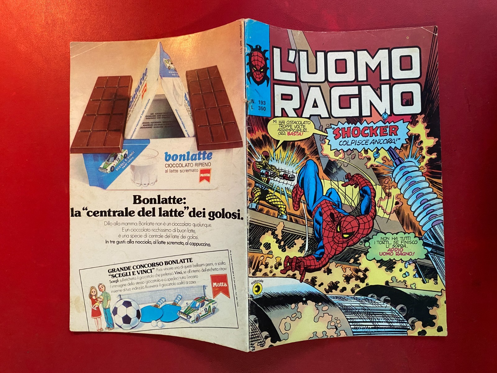 L'UOMO RAGNO n. 193 Ed. Corno (1977) Fumetto Marvel