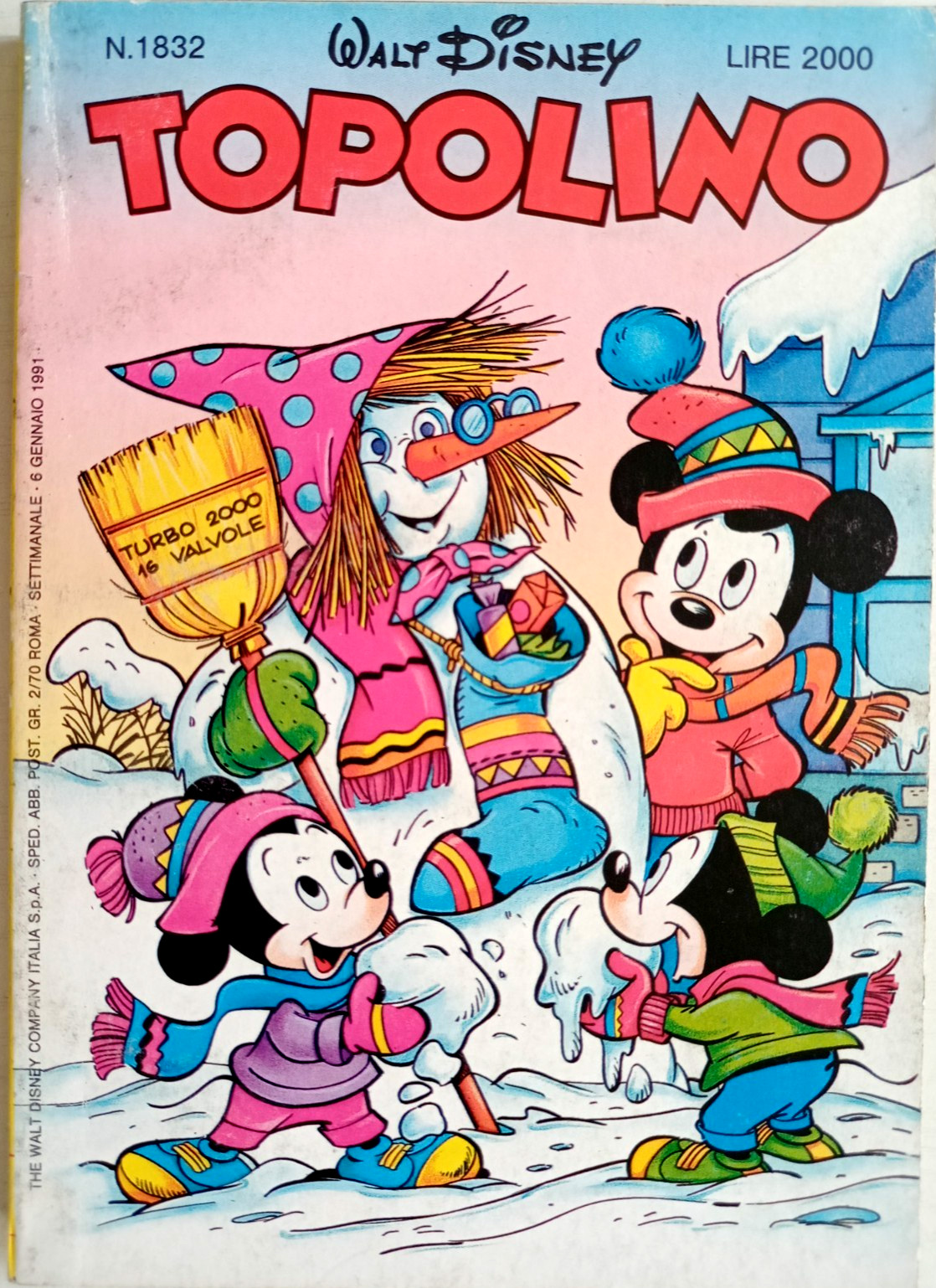 TOPOLINO N°1842 DEL 1991- H