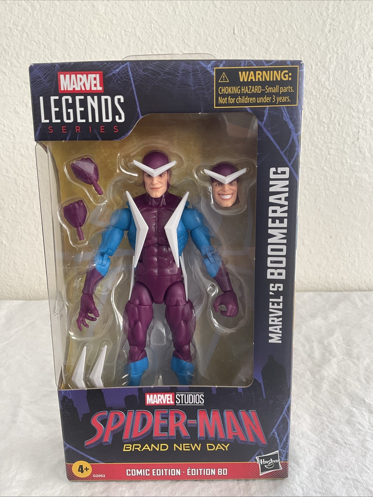 Hasbro Marvel Legends Series Spider-Man Brand New Day Comic Boomerang 6” Figure 