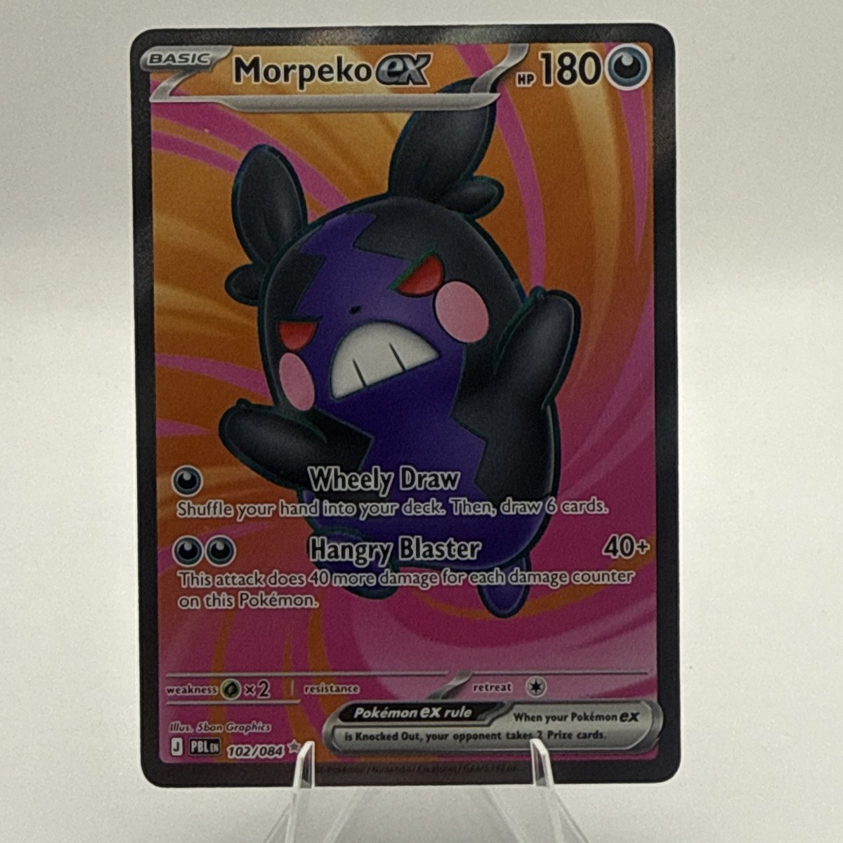 Morpeko ex 102/084 Ultra Rara Pokemon Nero Pece Holo Near Mint
