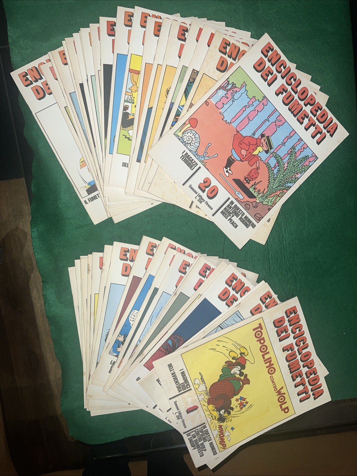 ENCICLOPEDIA DEI FUMETTI Sansoni Editore 1/40 COMPLETA 1970 + Poster Snoopy