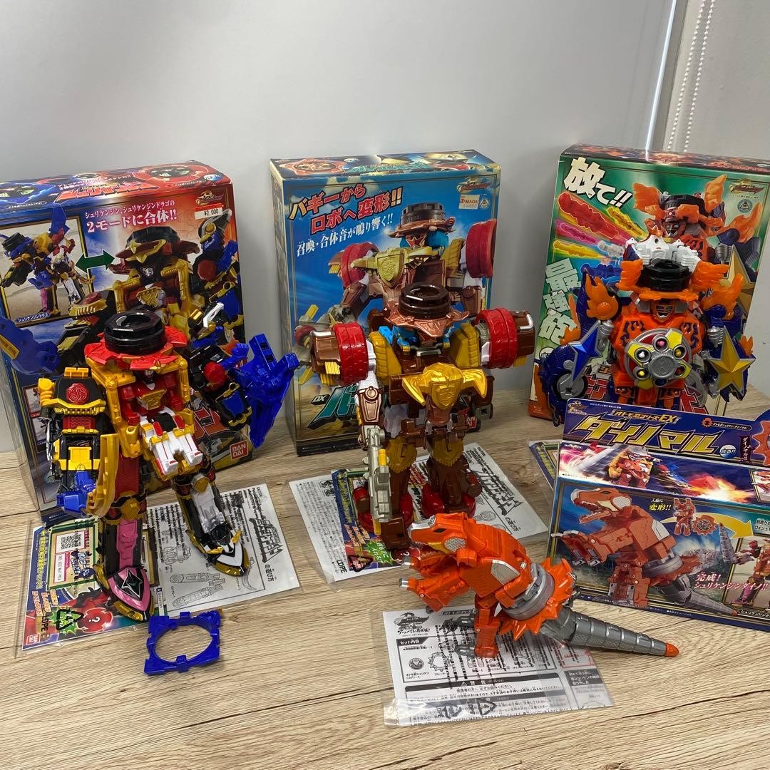 Power Rangers Ninja Steel Ninninger 4p Set DX Shurikenjin Megazord BANDAI...