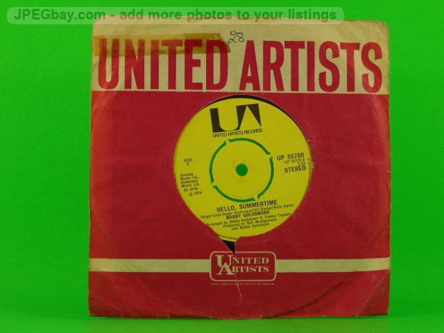 GOLDSBORO,BOBBY HELLO SUMMERTIME (company sleeve) (137) 7" UA