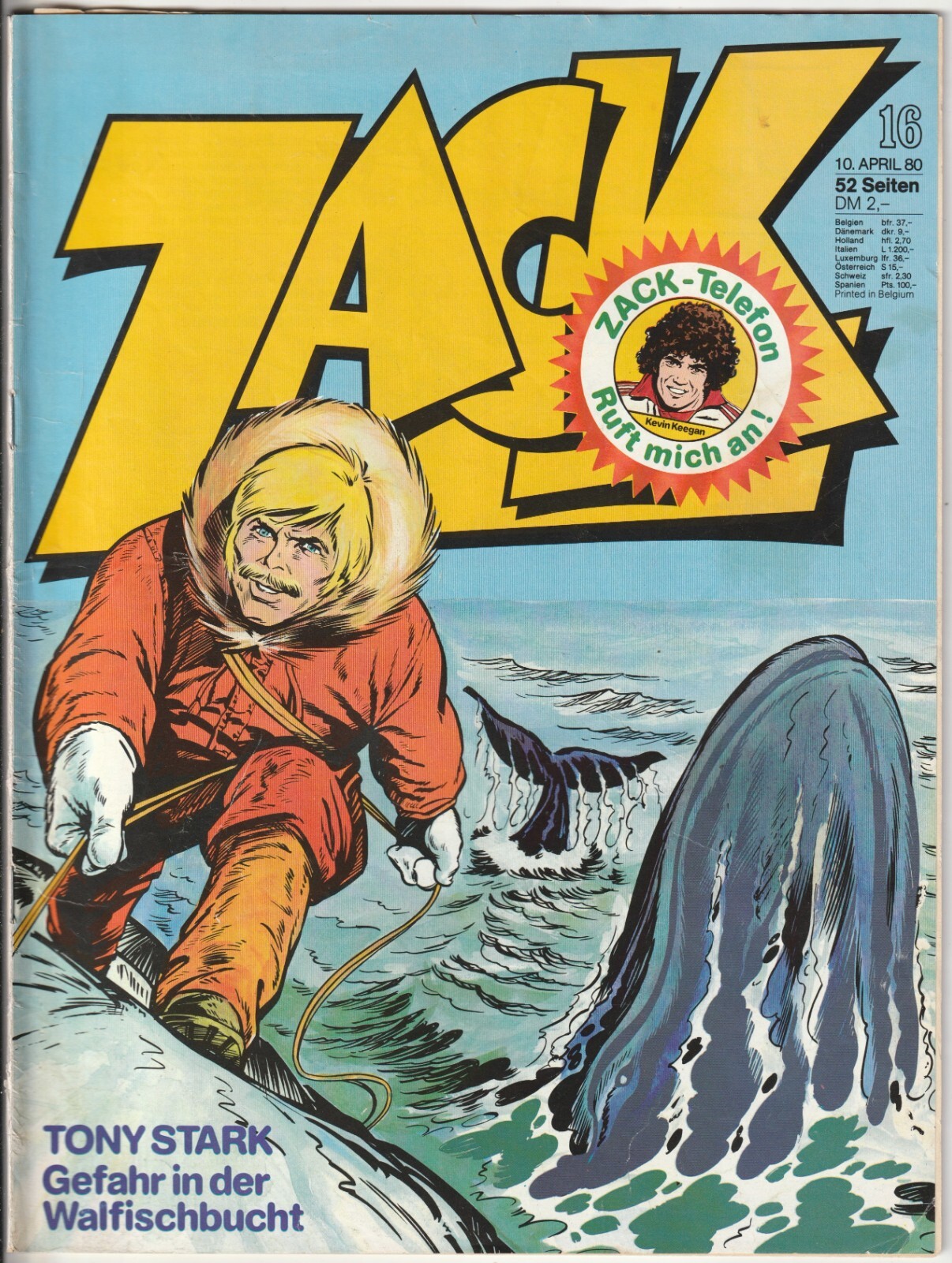 ✪ ZACK #16/1980 Tony Stark - Pericolo nella baia delle balene, corallo COMICHEFT Z2