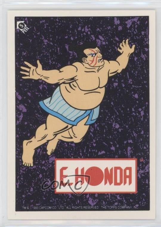 1993 Topps Street Fighter II Stickers E Honda #5 00l8