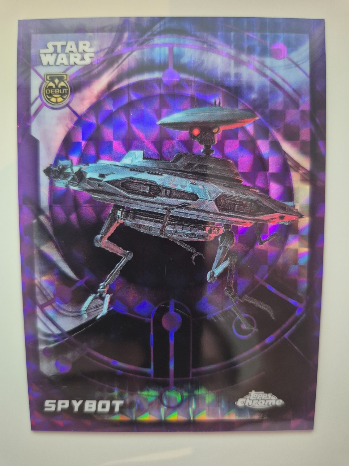 2026 Topps Star Wars Chrome 151 Spybot Debut Base Purple Geometric 