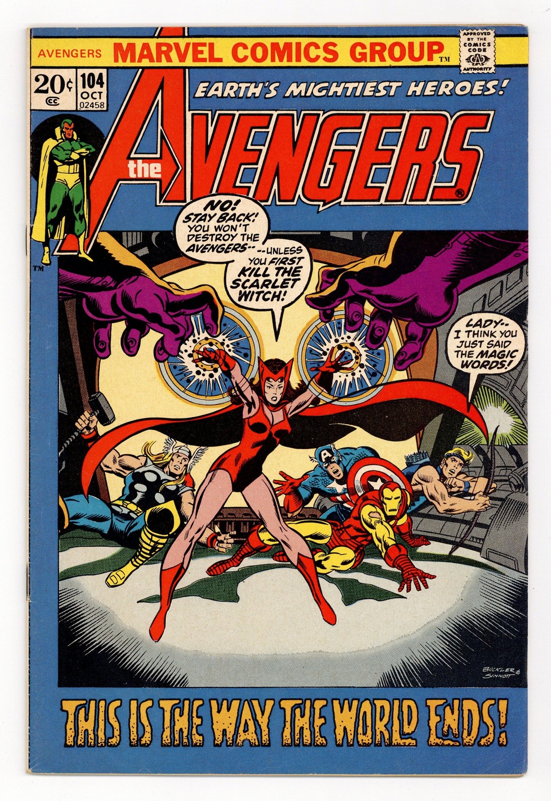 Avengers #104 VG+ 4.5 1972