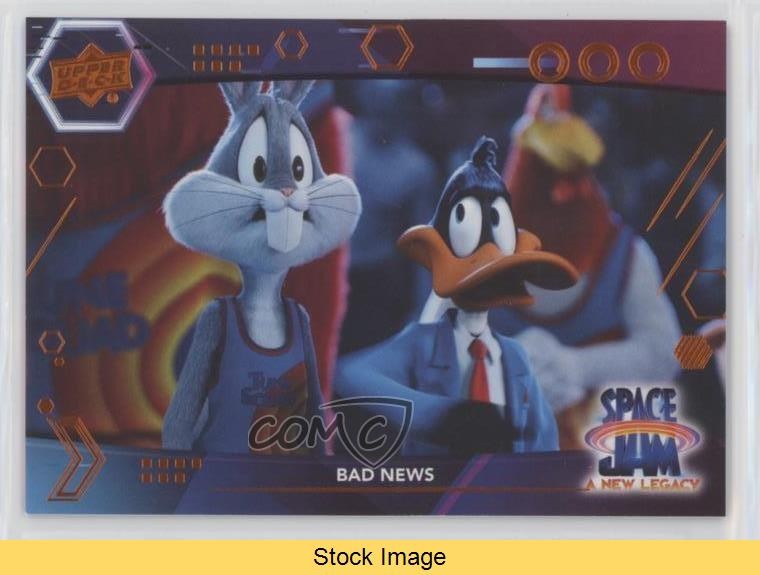 2021 Upper Deck Space Jam A New Legacy Orange Neon Bugs Bunny Bad News READ yf0