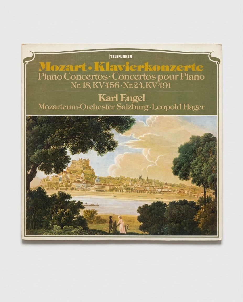 Disque vinyle 33 tours Telefunken - Concertos pour piano n°18 et n°24 de Mozart