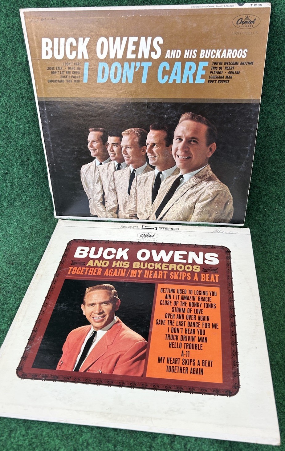 Buck Owens & His Buckaroos Lot of 2 Vintage Country Vinyl LP Capitol 1964 1965