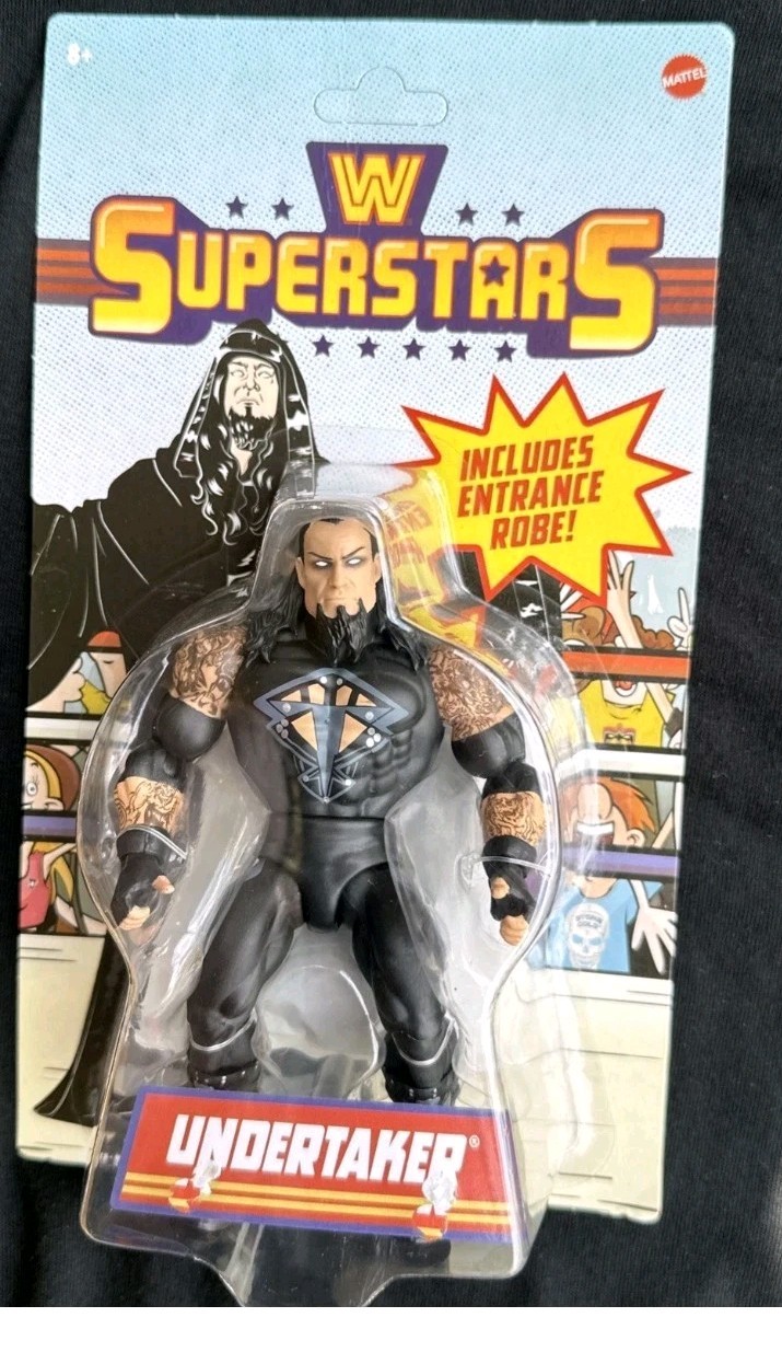 Modellino wrestling WWE Superstars Mattel Series 18 Undertaker non perforato nuovo con scatola