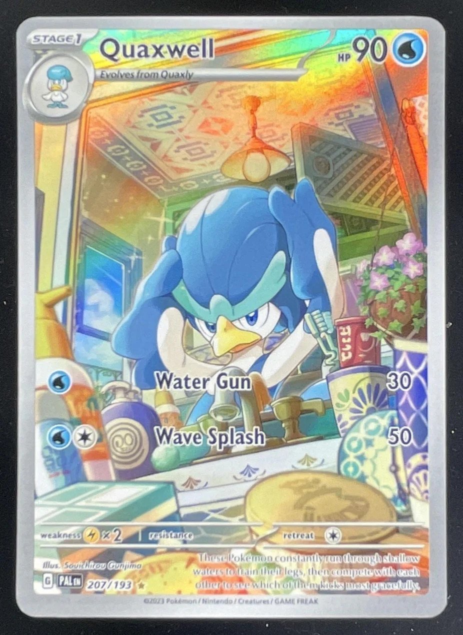 Pokemon Paldea Scarlatta e Viola 2023 Evoluta #207/193 Illustrazione Quaxwell Raro