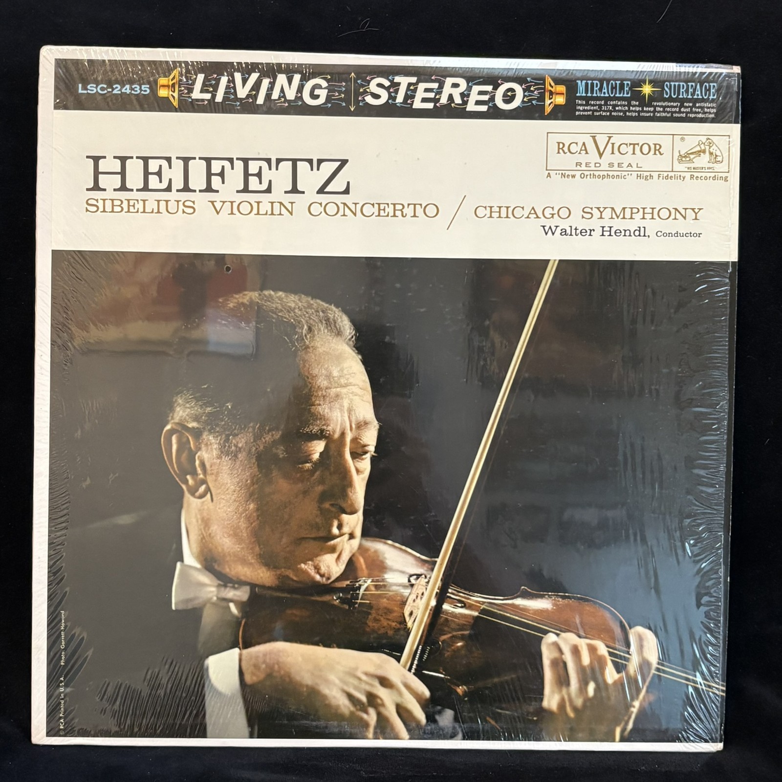 RCA Living Stereo LSC-2435 JASCHA HEIFETZ violin Sibelius Cto - WD SHRINK TAS..