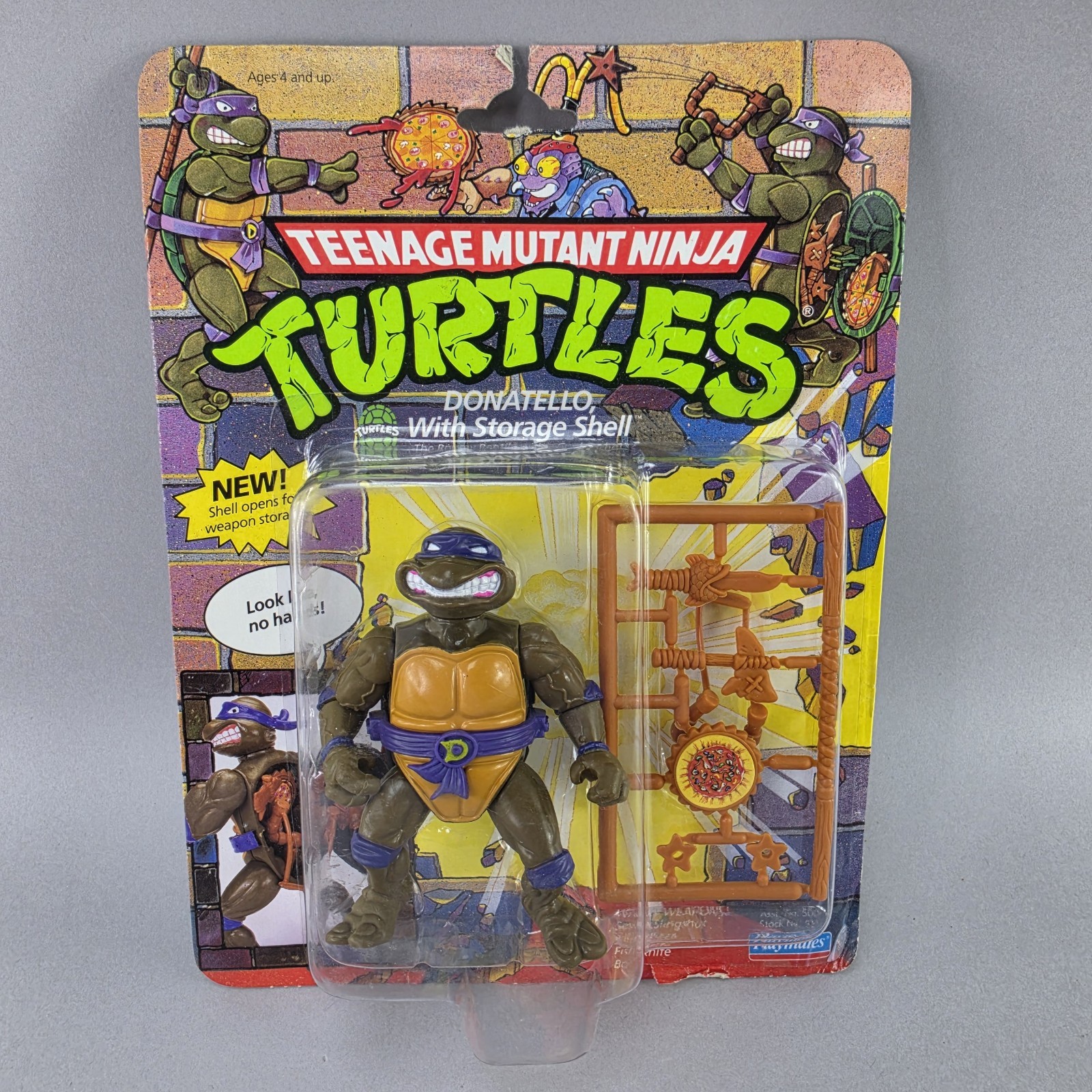 Donatello With Storage Shell Vintage TMNT Teenage Mutant Ninja Turtles 1990 MOC