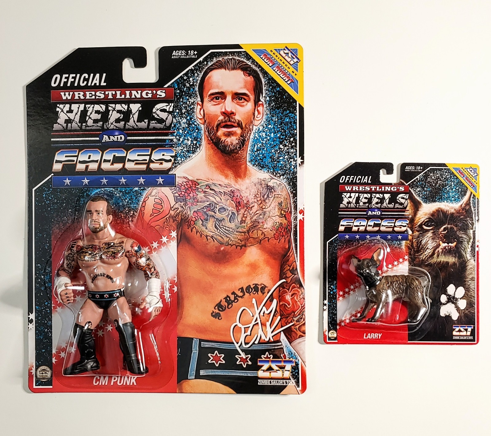 Zombie Sailors Toys CM Punk and Larry Heels and Faces Retro Style Figures