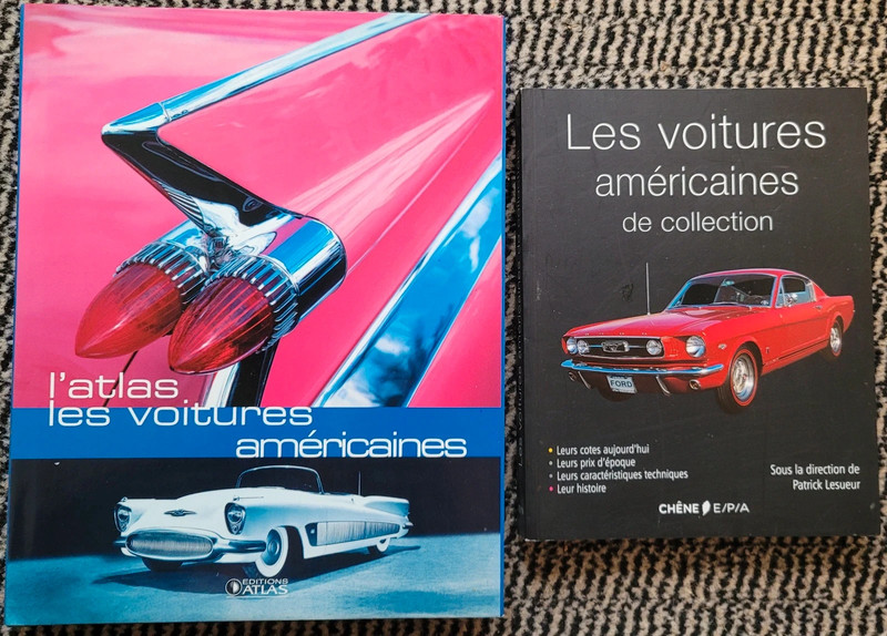 Lot de 2 livres Voitures américaines de collection