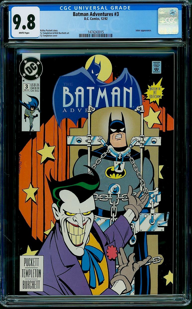 Batman Adventures #3 CGC 9.8 DC Comics 1992 White Pages Joker Appearance